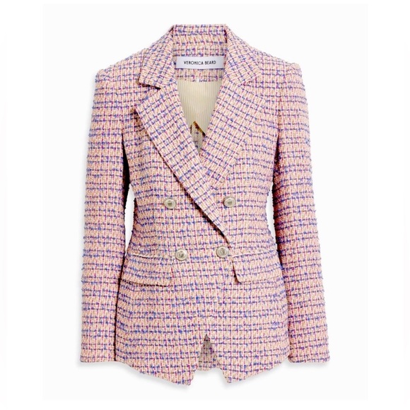 Veronica Beard Jackets & Blazers - VERONICA BEARD Taja Tweed Pink Dickey Jacket Blazer 4 New with tags